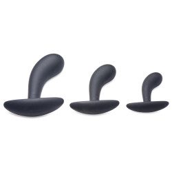 Master Series Pack de 3 plugs Trainer Silicone Dark Delights Noirs